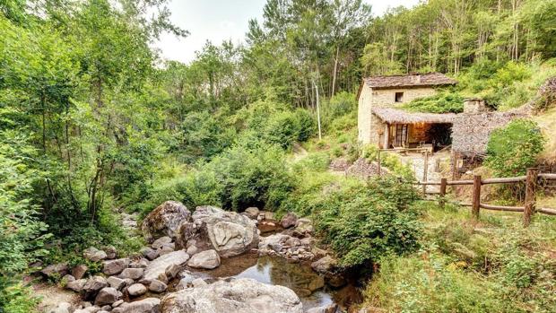 Molino restaurado en Raggiolo, Italia